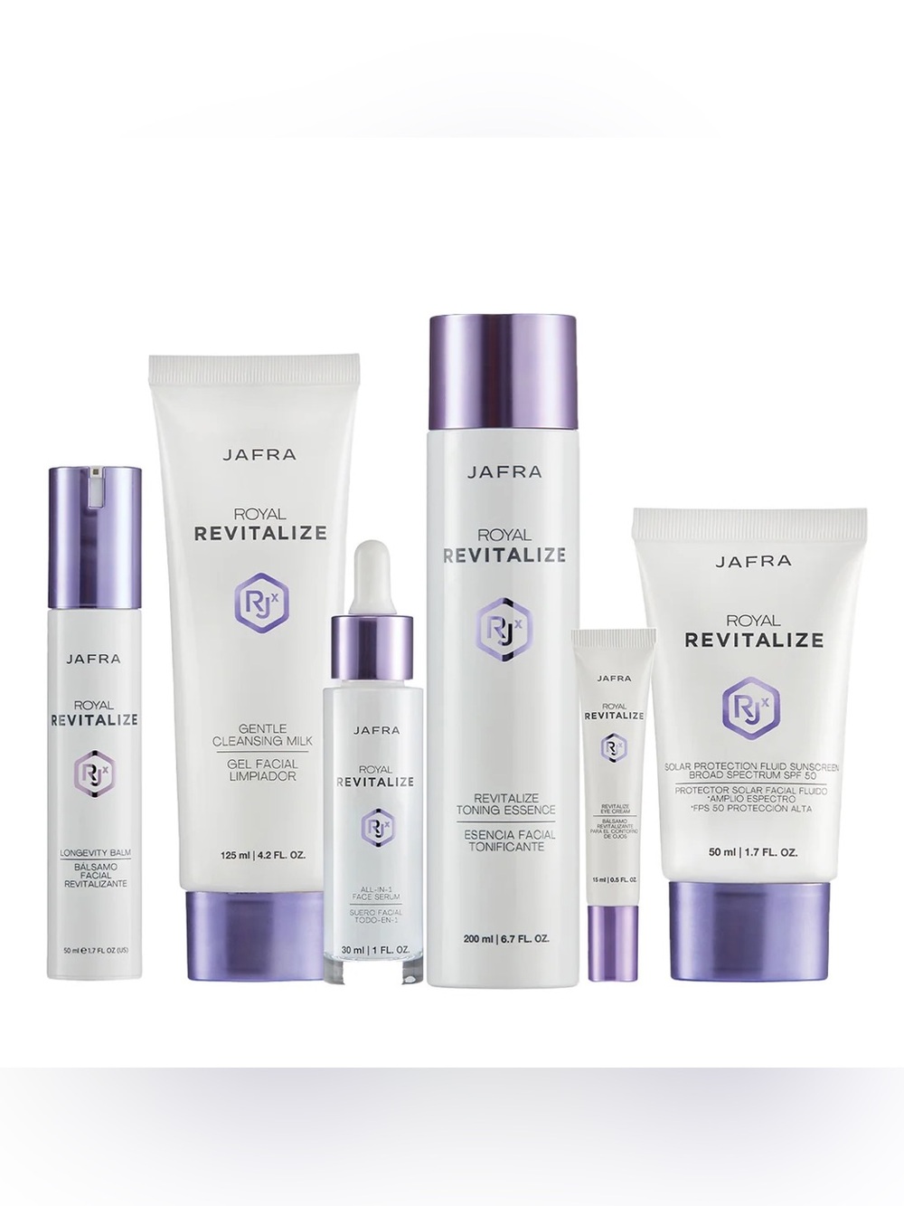 JAFRA Royal Revitalize Skincare Set — White & Purple